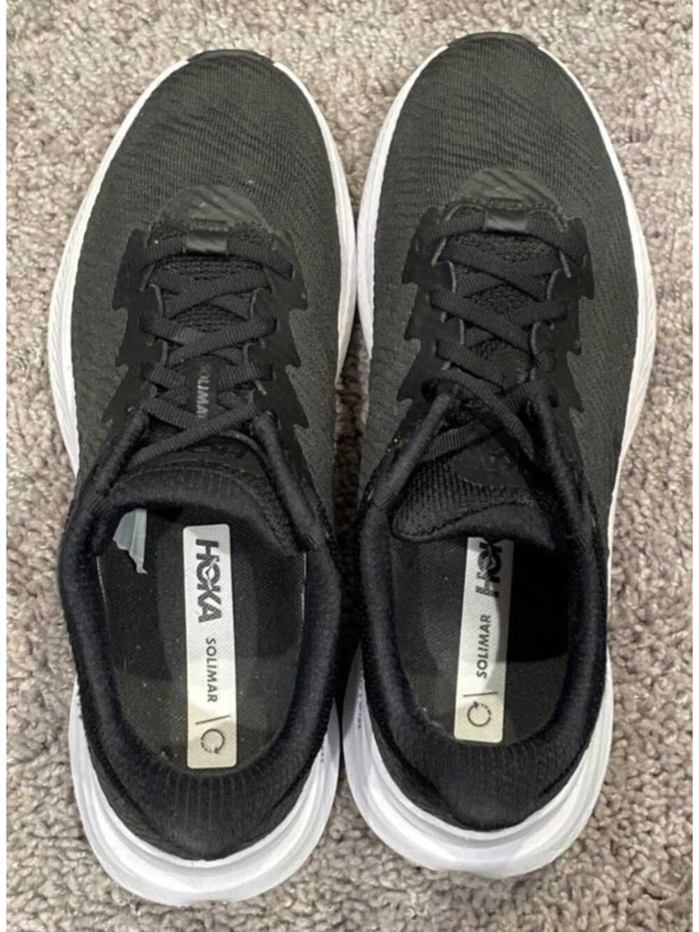 Hoka One One Womens Solimar 1123096 BWHT Black Running Shoes Sneakers Size 9.5 B - Picture 6 of 8